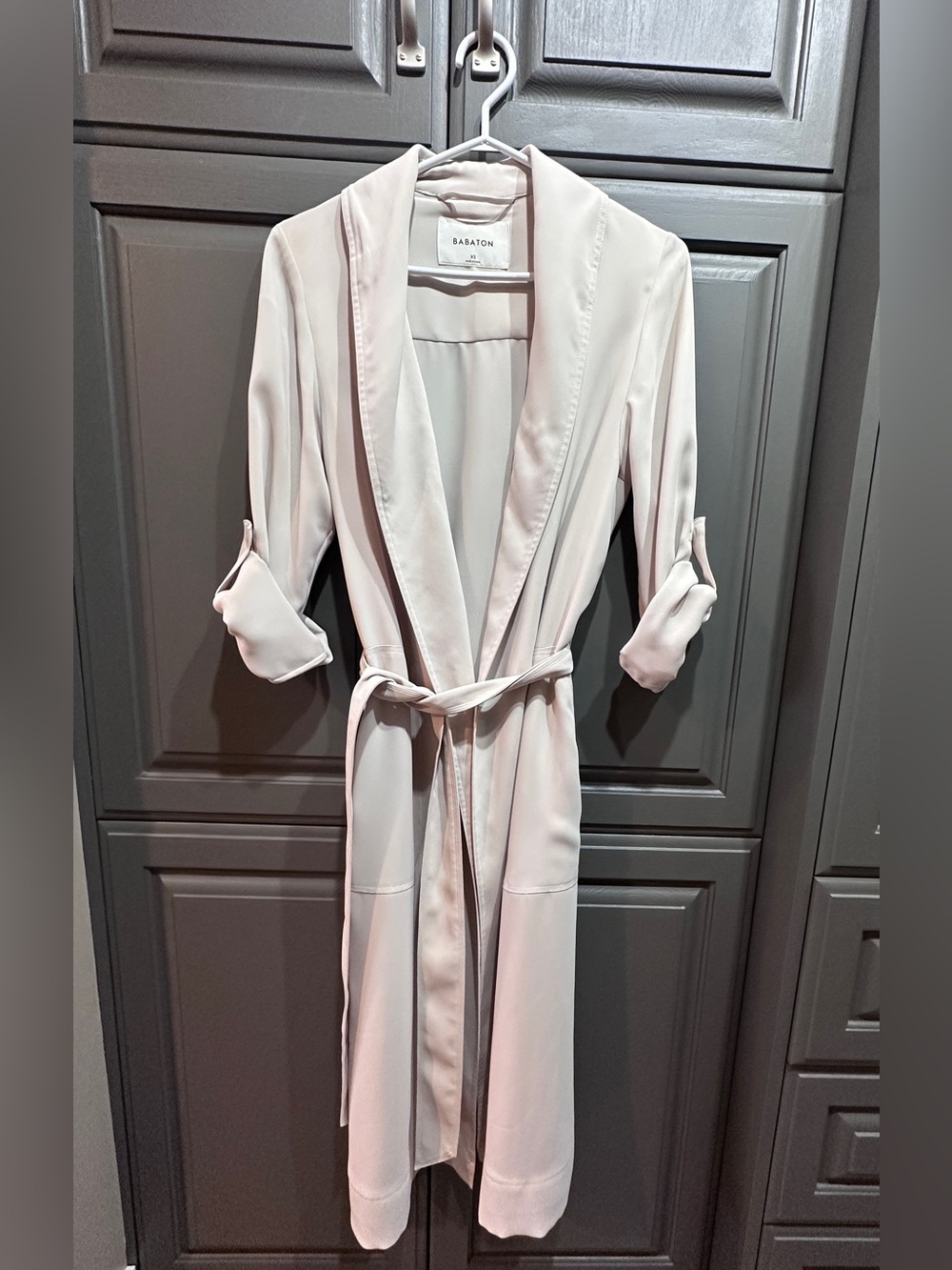 Babaton Kahlo Robe XS Cream Long Trench